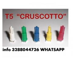 5 lampadine a led t5 w1,2w 1smd bianco luci cruscotto